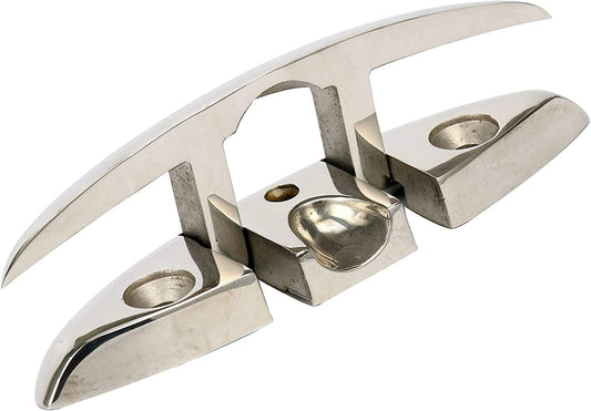 Boat Folding Cleat 8-1/2" Flip-up Heavy Dock Marine Grade 316 Stainless Steel V1259-DP01-A-1355