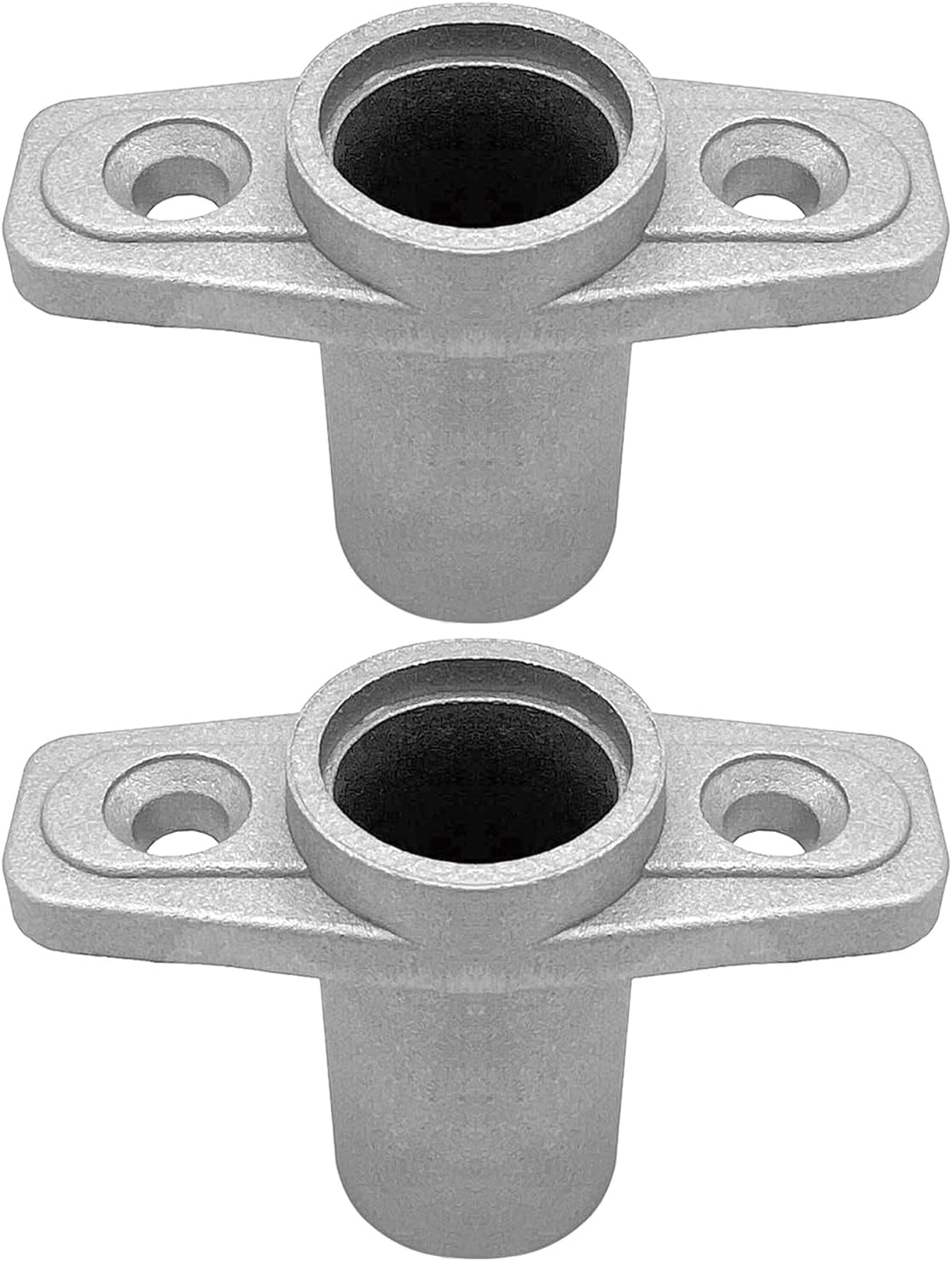 2Pcs Top Mount Aluminum Oar Lock Socket Holder T-Shaped Closed Bottom Boat Hardware Replacement for V1259-DP01-A-1356