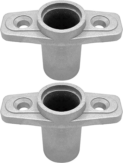 2Pcs Top Mount Aluminum Oar Lock Socket Holder T-Shaped Closed Bottom Boat Hardware Replacement for V1259-DP01-A-1356