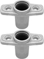 2Pcs Top Mount Aluminum Oar Lock Socket Holder T-Shaped Closed Bottom Boat Hardware Replacement for V1259-DP01-A-1356