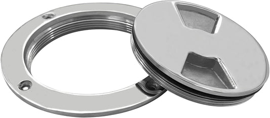 5 inch Hatch 316 Stainless Steel Round Non Slip Inspection Deck Plate with Detachable Cover for Marine Boat V1259-DP01-A-1358