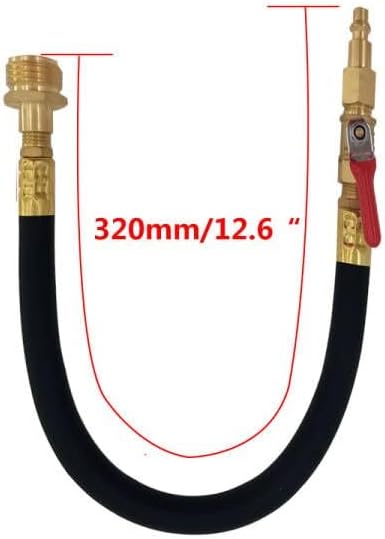 Flush Hose Fitting Kit RV Winterizing with Sprinkler Blowout Adapter,Shut Off Valve For RV, Camper, Boat, V1259-DP01-A-1360