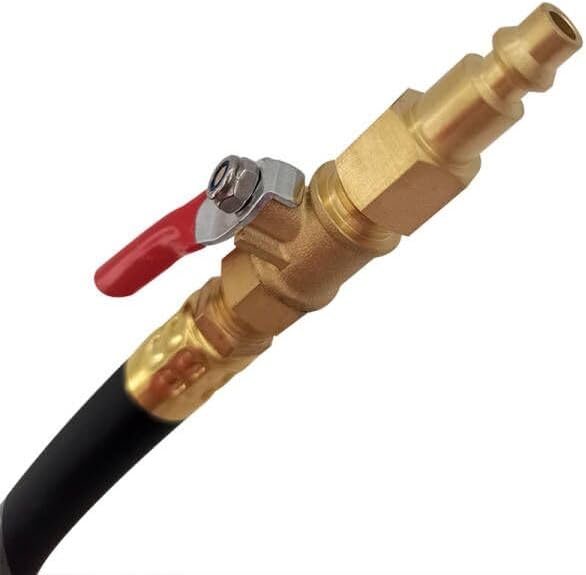 Flush Hose Fitting Kit RV Winterizing with Sprinkler Blowout Adapter,Shut Off Valve For RV, Camper, Boat, V1259-DP01-A-1360