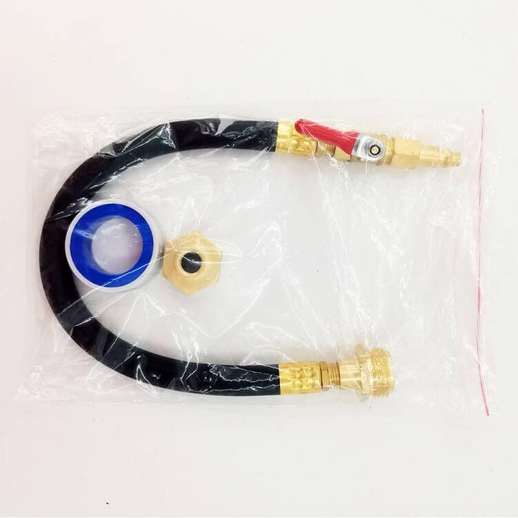 Flush Hose Fitting Kit RV Winterizing with Sprinkler Blowout Adapter,Shut Off Valve For RV, Camper, Boat, V1259-DP01-A-1360