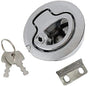 Zinc Alloy 2" Flush Pull Slam Latch Boat Hatch Round Deck for RV Yacht - Locking Style with Keys V1259-DP01-A-1369