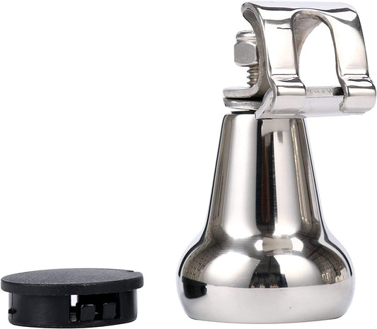 316 Stainless Steel Boat Steering Wheel Knob, Maneuvering Knob with Black Nylon Cover V1259-DP01-A-1370