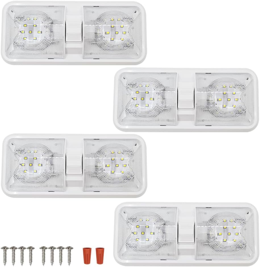 RV Lights Interior, 12 Volt Led 1000LM, Interior Fixtures 12V with Switch, Ceiling Dome Light Switch for V1259-DP01-A-1377