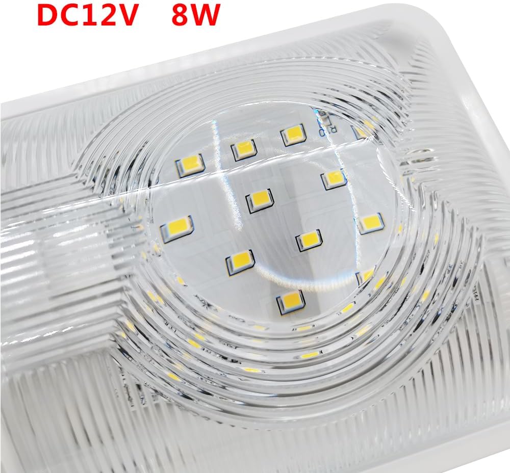 RV Lights Interior, 12 Volt Led 1000LM, Interior Fixtures 12V with Switch, Ceiling Dome Light Switch for V1259-DP01-A-1377