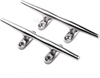 Heavy 316 Stainless Steel Dock Cleat Boat Open Base 5 inch (2PCS) V1259-DP01-A-1379