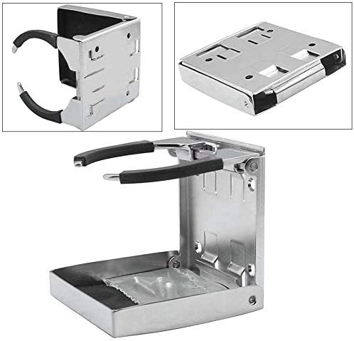 316 Stainless Steel Adjustable Fold Down Cup Drink Holder Marine Boat Caravan Car for Mug up to Dia 3.15" V1259-DP01-A-1381