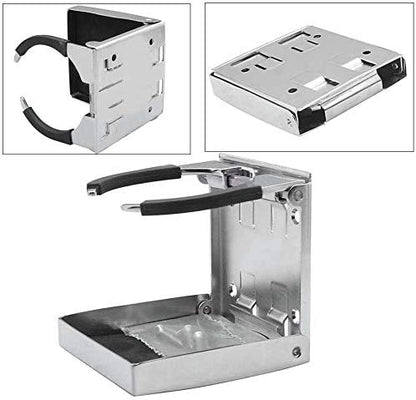 316 Stainless Steel Adjustable Fold Down Cup Drink Holder Marine Boat Caravan Car for Mug up to Dia 3.15" V1259-DP01-A-1381