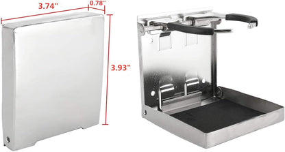 316 Stainless Steel Adjustable Fold Down Cup Drink Holder Marine Boat Caravan Car for Mug up to Dia 3.15" V1259-DP01-A-1381