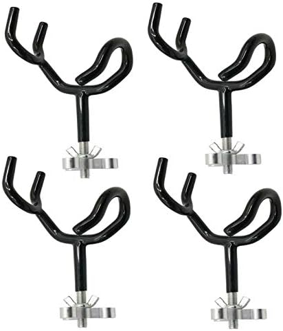 Boat Rod Holder 20 Degree Steel Wire Fishing Pole with PVC Dipped and Mounting Base(4PCS) V1259-DP01-A-1382
