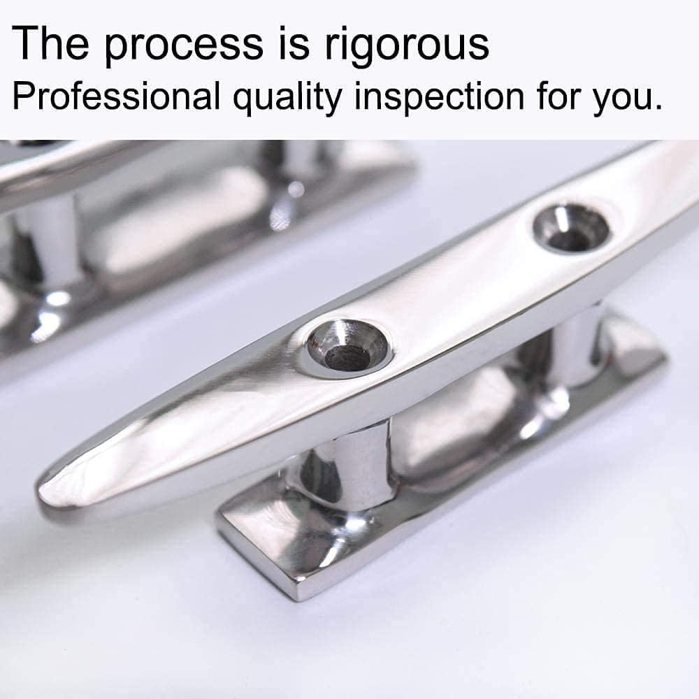 Boat Cleat 4" 316 Stainless Steel Marine Mast 2 Pcs V1259-DP01-A-1384