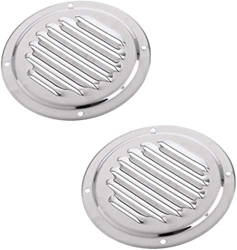 Round Louvered Vent 4" Stainless Steel Marine Boat 102mmCaravan Suit 2PCS for Yacht Accessories V1259-DP01-A-1389