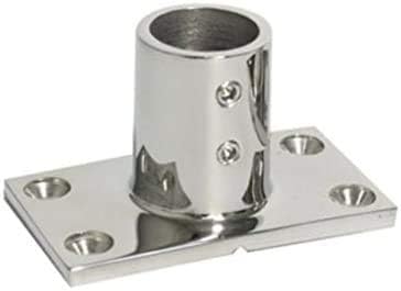 Stainless Steel Boat Rectangular Base Handrail Fittings 90 Degree 1" V1259-DP01-A-1395