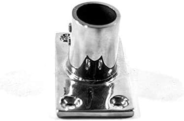 Stainless Steel Boat Rectangular Base Handrail Fittings 90 Degree 1" V1259-DP01-A-1395