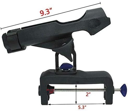 Fishing Boat Rods Holder Adjustable Raft Kayak Rod Pole Stand Bracket Mount Rest Rack Opening 360 Degree 1PCS V1259-DP01-A-1398