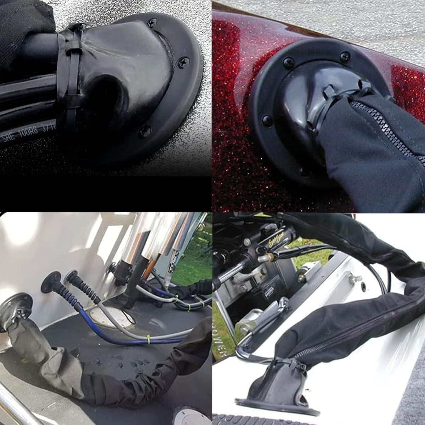 Supplies Cable Boot, Throttle Shift Organizer,Boat Transom Steering Wires Boot Protect Fuel Lines Diameter V1259-DP01-A-1399