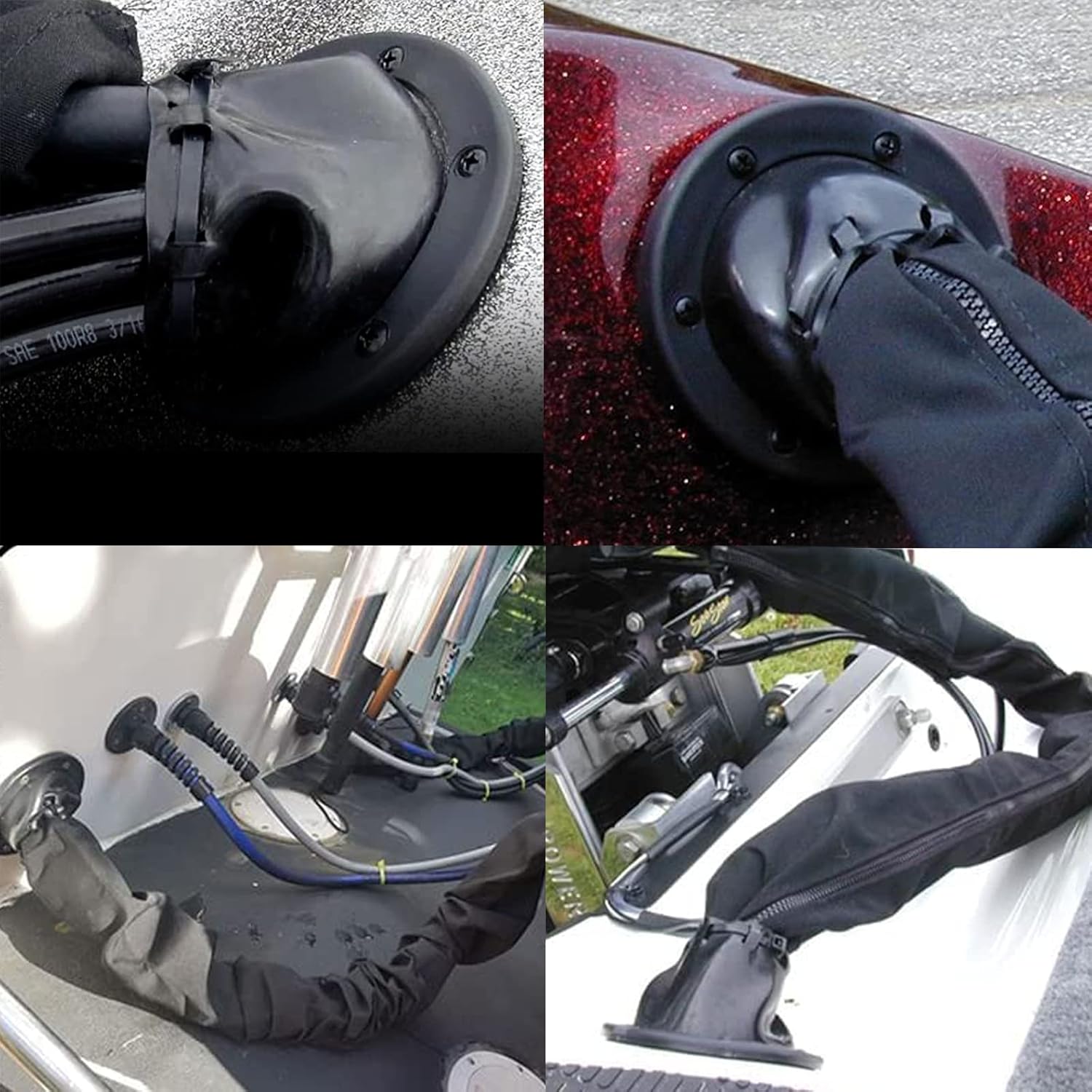 Supplies Cable Boot, Throttle Shift Organizer,Boat Transom Steering Wires Boot Protect Fuel Lines Diameter V1259-DP01-A-1399