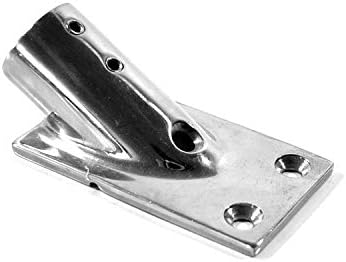 316 Stainless Steel 30 Degree Marine Boat Hand Rail Fitting Rectangular Stanchion Base for Pipe 7/8" 22mm Dia V1259-DP01-A-1401