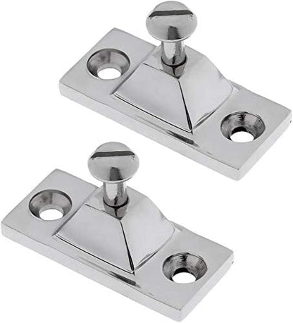 2PCS Bimini Top Side Mount Deck Hinge Fitting Hardware Base High Polished Marine Grade 316 Stainless Steel V1259-DP01-A-1404