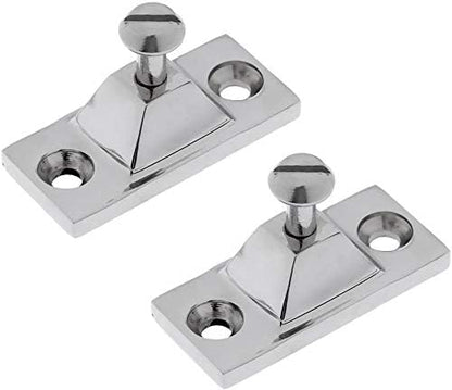 2PCS Bimini Top Side Mount Deck Hinge Fitting Hardware Base High Polished Marine Grade 316 Stainless Steel V1259-DP01-A-1404