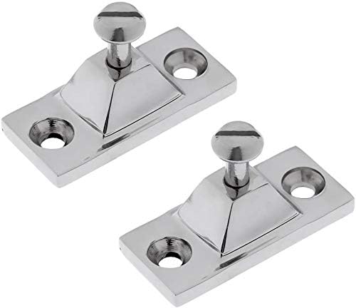 2PCS Bimini Top Side Mount Deck Hinge Fitting Hardware Base High Polished Marine Grade 316 Stainless Steel V1259-DP01-A-1404