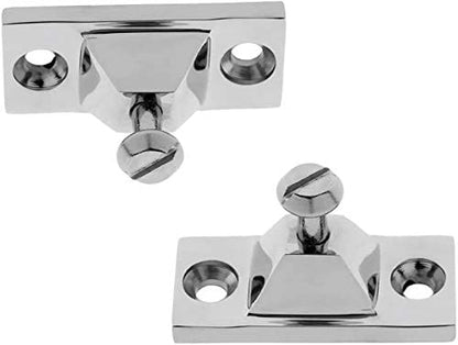 2PCS Bimini Top Side Mount Deck Hinge Fitting Hardware Base High Polished Marine Grade 316 Stainless Steel V1259-DP01-A-1404