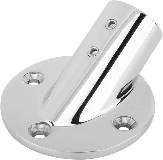 7/8''(22mm) 30 Degree Heavy Dudy 316 Stainless Steel Marine Tube Boat Hand Rail Round Base Bimini Top Fitting V1259-DP01-A-1409