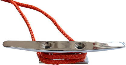 Boat Cleat 8" 316 Stainless Steel Flat Top Low Silhouette Marine Mast V1259-DP01-A-1411