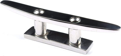 Boat Cleat 8" 316 Stainless Steel Flat Top Low Silhouette Marine Mast V1259-DP01-A-1411