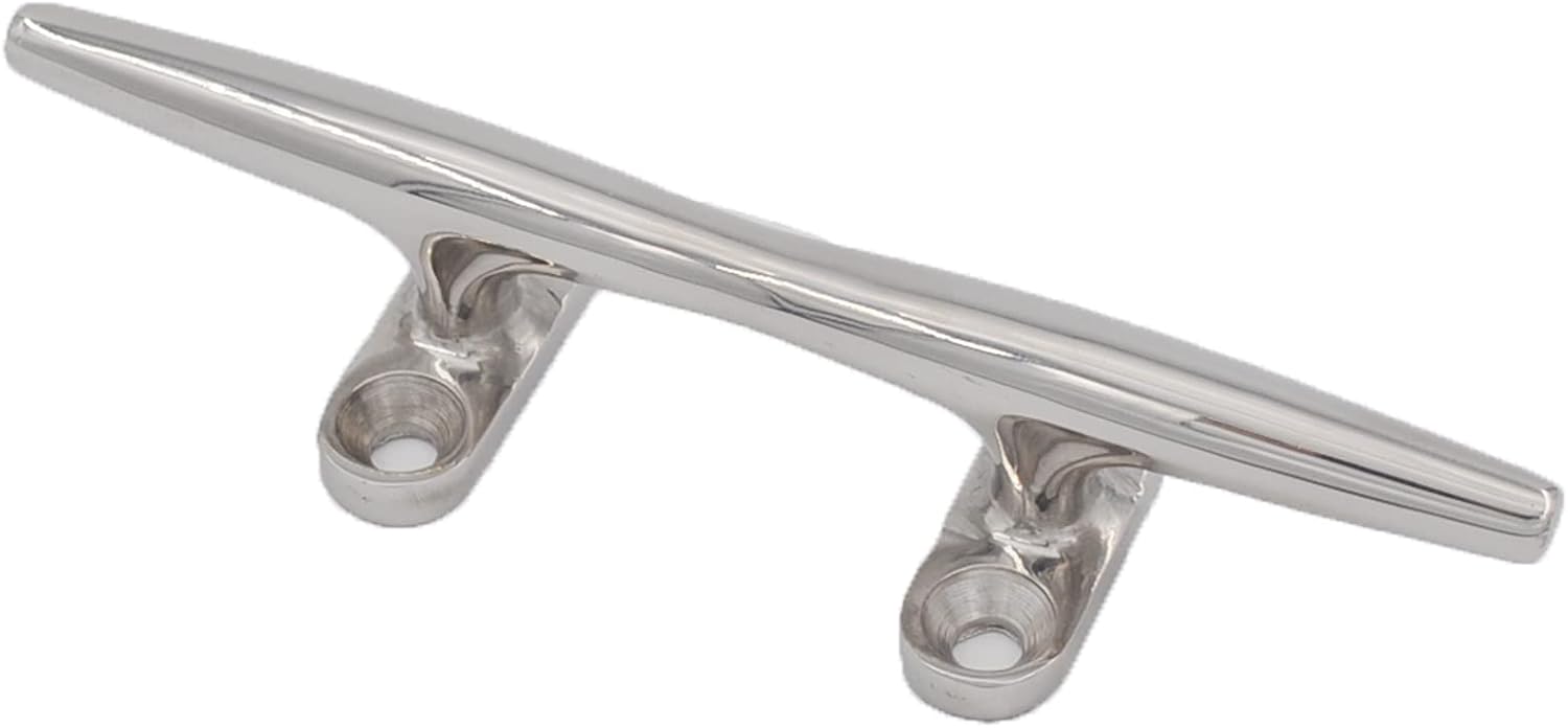 2pcs Boat Dock Cleat Marine 316 Stainless Steel Open Base 4'' 8inch V1259-DP01-A-1413