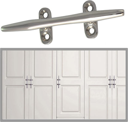 2pcs Boat Dock Cleat Marine 316 Stainless Steel Open Base 4'' 8inch V1259-DP01-A-1413