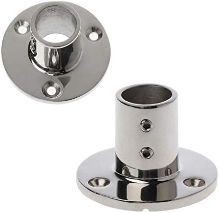 7/8''(22mm) 90 Degree Heavy Dudy 316 Stainless Steel Marine Tube Boat Hand Rail Round Base Bimini Top Fitting V1259-DP01-A-1414