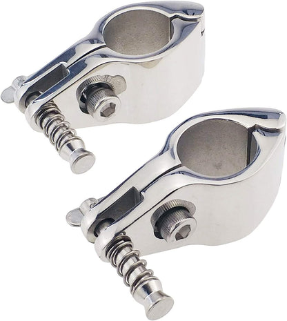 (Set of 2) Stainless Boat Bimini Top Hinged Jaw Slide 1" 25 mm V1259-DP01-A-1415