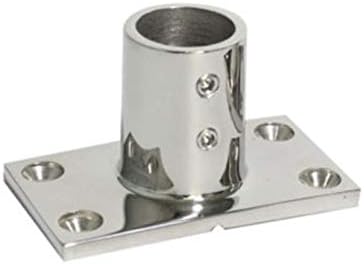 7/8" 90 Degree Stainless Steel Boat Rectangular Base Handrail Fittings V1259-DP01-A-1416