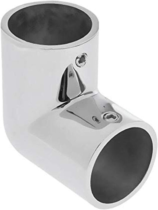 Heavy Dudy Marine Grade 316 Steel Stainless 2 Way Boat Hand Rail Fitting 90 Degree Elbow for 7/8" O.D. Tube V1259-DP01-A-1417