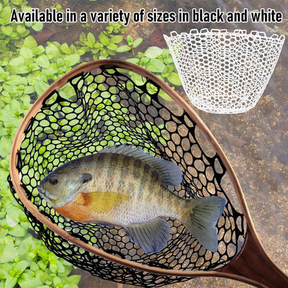 Fishing Nets Silicone Replacement Netting, Clear Black Fly Ice Net Landing Kayak Without Handle for V1259-DP01-A-1449