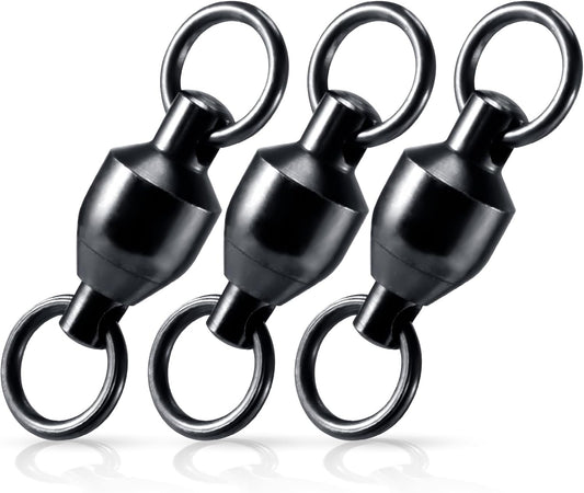 30-Pack Fishing Swivels Ball Bearing Tackle, High Strength Stainless Steel Solid Welded Rings Barrel Swivel V1259-DP01-A-1463