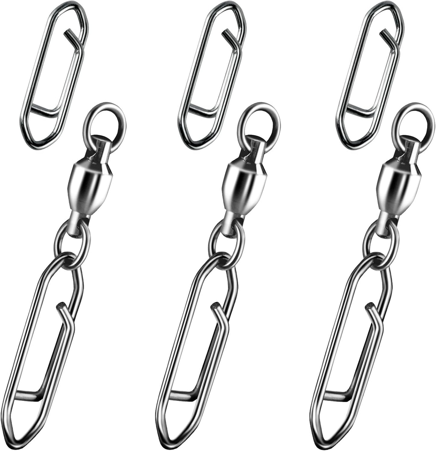 50-Pack Fishing Power Speed Clips 25LB Buy with 30-Pack Swivels 33LB V1259-DP01-A-1481