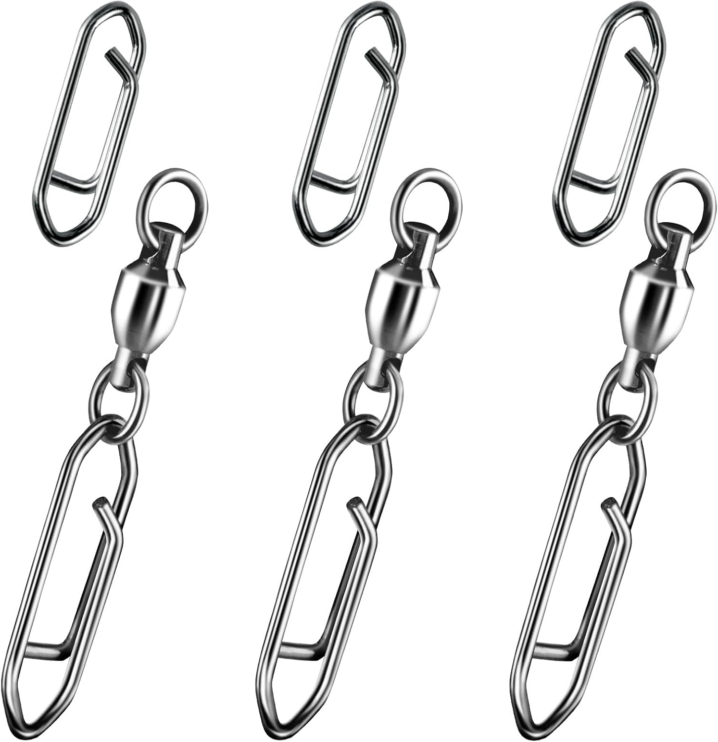 50-Pack Fishing Power Speed Clips 25LB Buy with 30-Pack Swivels 33LB V1259-DP01-A-1481