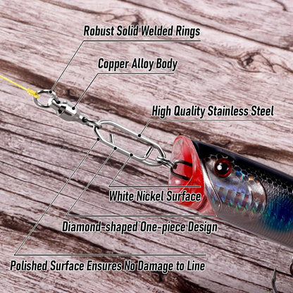 50-Pack Fishing Power Speed Clips 25LB Buy with 30-Pack Swivels 33LB V1259-DP01-A-1481