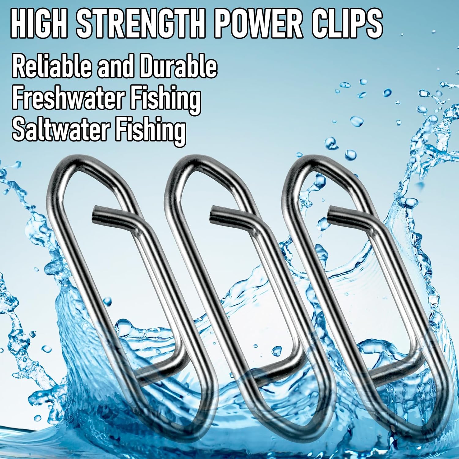 50-Pack Fishing Power Speed Clips 25LB Buy with 30-Pack Swivels 33LB V1259-DP01-A-1481