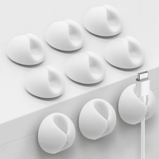 Cable Clips, Cord Holder, Adhesive Wire Holder for Management, Phone Charger, Desk, Wall, Nightstand and V1259-DP01-A-1488