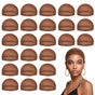 Brown Wig Caps for Women, Stocking Cap Lace Front Wig, Dark 24 PCS V1259-DP01-A-1489