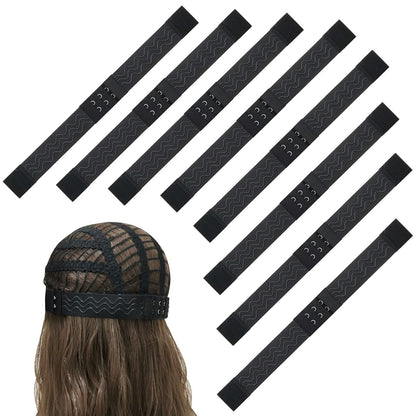8 PCS Adjustable Wig Elastic Bands with Hook, Sewing for Keeping Wigs in Place V1259-DP01-A-1494