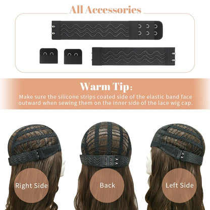 8 PCS Adjustable Wig Elastic Bands with Hook, Sewing for Keeping Wigs in Place V1259-DP01-A-1494