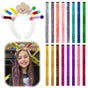 16 PCS Hair Tinsel Extension and 1 PC Halloween Headband V1259-DP01-A-1496