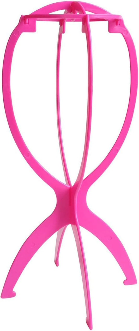 Wig Stand for Wigs, Plastic Holder, Pink 1 PCS V1259-DP01-A-1497